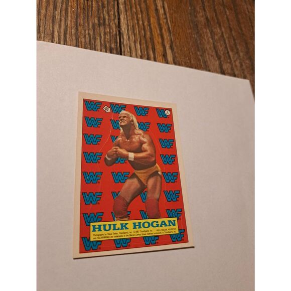 1987 WWF Hulk Hogan Sticker Trading Card Titan Sports Inc Steve Taylor Photo - Picture 1 of 2